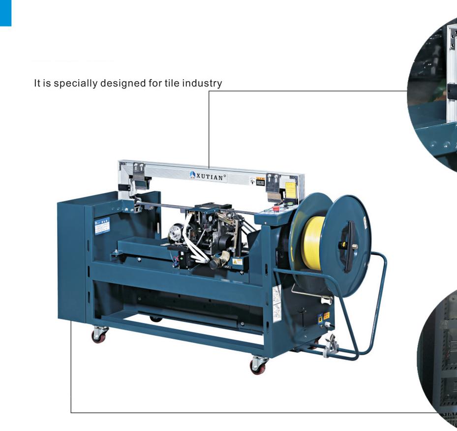 XT-101N automatic strapping machine, specially designed for the tile industry
