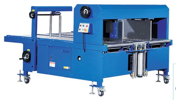 XT-AF01 automatic corrugate box squeezer, paired with Q6000AP
